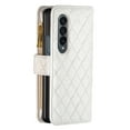 thumbnail image 5 of Wallet with [RFID Blocking] [9 Card Slots ] Zipper Pocket Galaxy Z Fold 4 Premium Soft PU Leather Magnetic Flip Folio with Wrist Strap Kickstand Protective Cover for Samsung Galaxy Z Fold 4,
White, 5 of 10