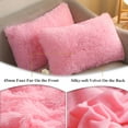 XeGe 2 Pack Soft Fluffy Pillow Cases, Shaggy Plush Pillow Shams