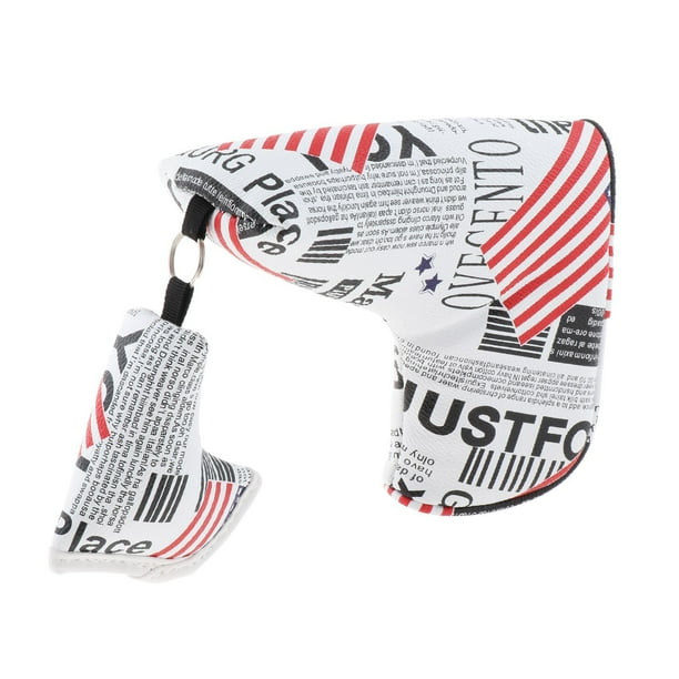 Funda protectora de cuero sintético para cabeza de putter de golf, antideslizante, ideal como regalo para golfistas. Bandera de estados unidos