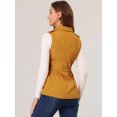 thumbnail image 4 of INSPIRE CHIC Women's Sleeveless Zip Up Drawstring Waist Cargo Vest Jacket Ginger M, 4 of 5