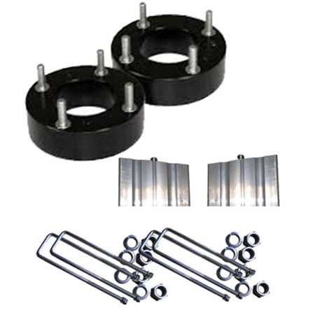 Ford F150 Engine Motor Airbagit LEVEL-FO-150-F-2.5b Lift Ford F150 - Mark Lt 2.5 & 2 in. 2004 - 2014 Front & Rear Leveling Spacers Block - B ()