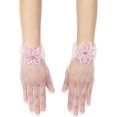 thumbnail image 5 of Zhengup Women Tea Party Tulle Gloves with Floral Wedding Bridal Pearls Mesh Sheer Gloves Evening Dress Accessories, 5 of 6