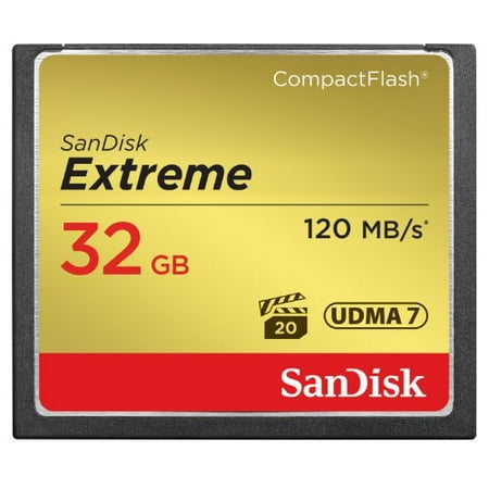 sandisk extreme 32gb compact flash memory card udma 7 speed up to 120mb/s- sdcfxs-032g-x46