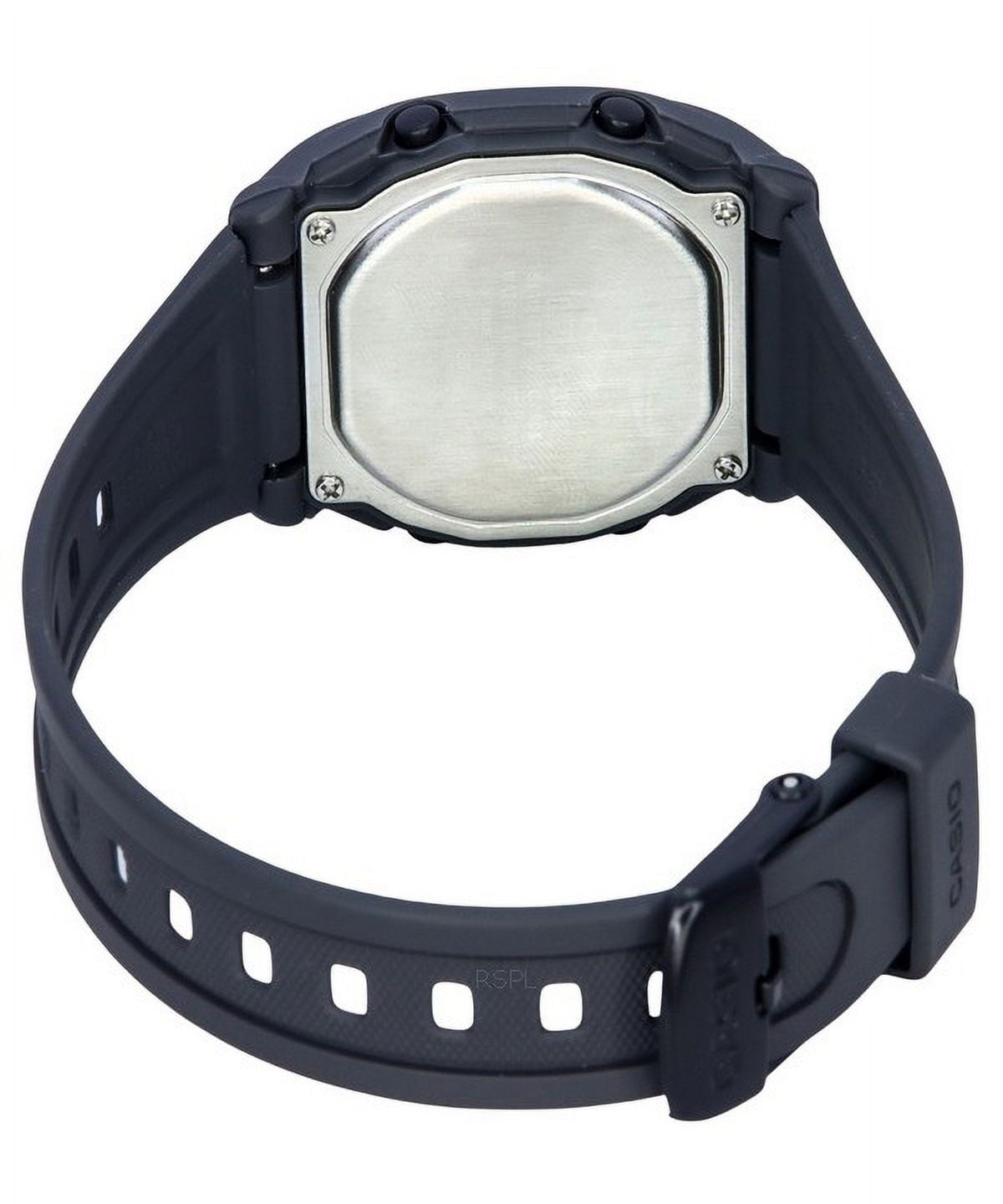 Casio Digital Sports Resin Strap Black Dial Quartz W-201-1B Men's Watch