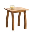thumbnail image 2 of GZXS Acacia Wood Outdoor Side Table, Coastal Slatted-Top Rectangle Patio Table for Drinks & Décor, Teak Finish, Weather-Resistant Accent Table for Pool, Deck, or Patio, 2 of 10