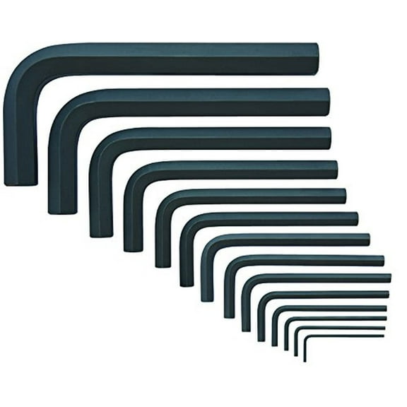 Bondhus 12391 Hex Tip Key L Wrench Set Short Arm in Pouch of Sizes 2 - 12mm,11PC