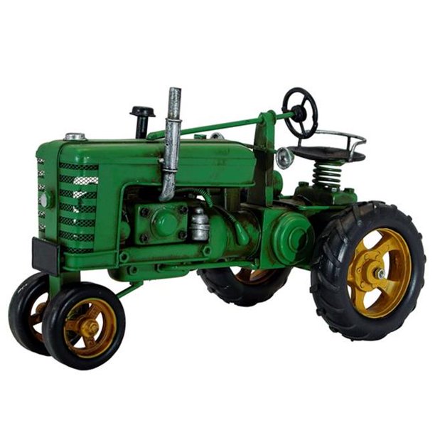 VIP Home & Garden RD1000 Metal Tractor Decor, Green Case of 12