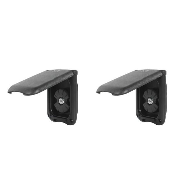 Decodeary Convenient And Practical Camper Gravity Water Inlet With Magnetic Cover For RVs black 2Set
