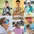thumbnail image 3 of MAXJULI Youth Kids Polarized Sunglasses for Boys and Girls,Windproof Outdoor Baseball Sports Cycling UV400 Protection Sun Glasses 7705(Transparent/Orange), 3 of 5