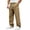 Khaki, variant on Men Big and Tall Pant Straight Leg Lounge Leisure Pant Elastic Waist Drawstring Trousers with Pockets Black 3XL