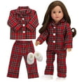 thumbnail image 5 of Sophia's Red Flannel Pajamas and Slippers Set for 18" Dolls, 5 of 5