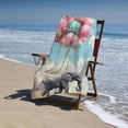 thumbnail image 4 of PHYHOO Microfiber Beach Towel Lightweight Oversized Quick Dry for Kids &amp; Adults Balloon Elephant for Swimming, Pool, Camping, Yoga, Traveling 30x60in, 4 of 8