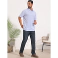 thumbnail image 2 of DARING DIVA Men's Printed Short Sleeve Lightweight Breathable Polo Shirts S Blue, 2 of 7