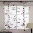 Leaves Sheer Curtain Window Voile Drape Fabric 4 Piece Curtain Set