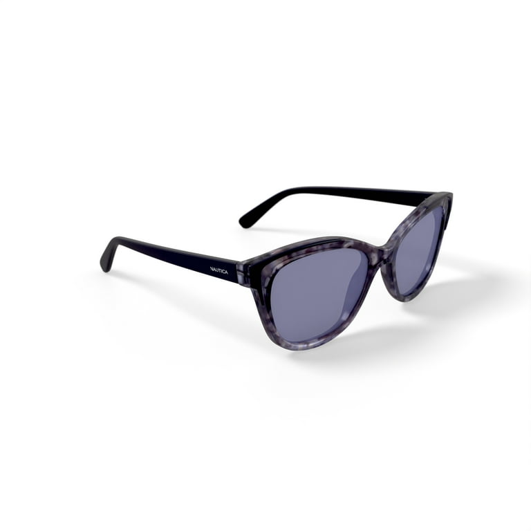 Nautica Women's Rx'able Fashion Sunglasses, NLS6003, Black, 55-17