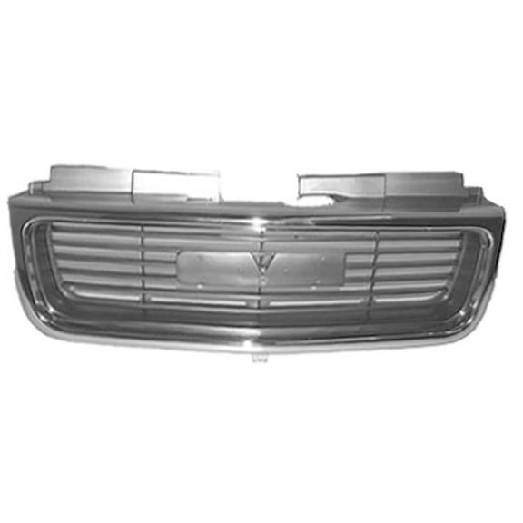 New Aftermarket  Black W/Chrome Molding Front Grille 19130793 One Piece fits 1998-2004 GMC Sonoma