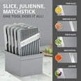thumbnail image 6 of Emson Mandoline Slicer for Kitchen, All in 1 Mandolin Slicer for Food Works as Potato Slicer, Vegetable Slicer, Mandoline Food Slicer, French Fry Cutter with 5 Blades and Storage Container, Gray, 6 of 8