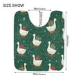 thumbnail image 2 of U-Shaped Toilet Mat Plush Bathroom Rug Mat Non Slip Bathroom Mats White Goose Carrying Christmas Gift, 2 of 5