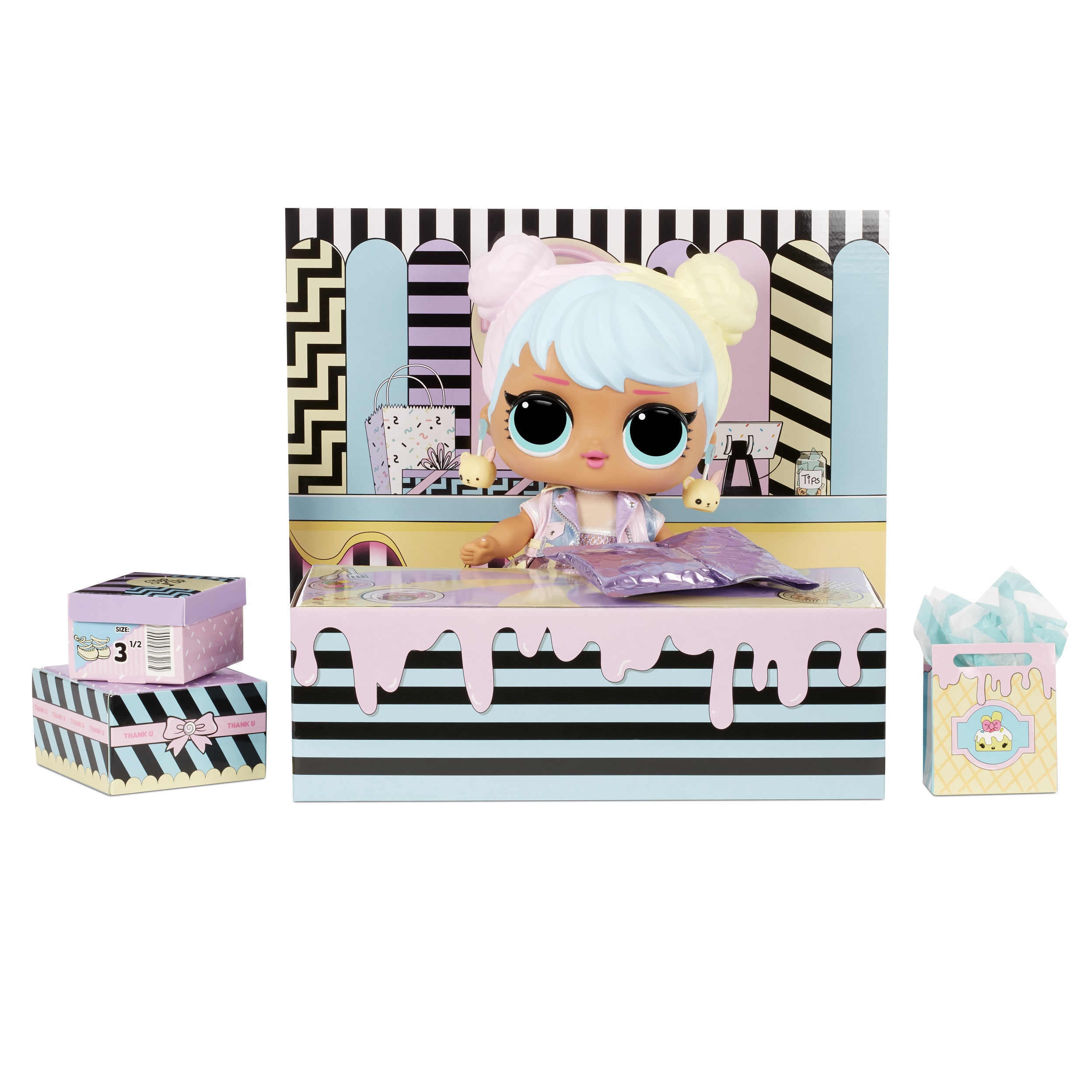 LOL Surprise Big B.B. (Big Baby) Bon Bon – 11" Large Doll, Unbox Fashions, Shoes, Accessories, Includes Playset Desk, Chair and Backdrop - image 4 of 7