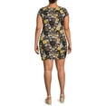 thumbnail image 3 of No Boundaries Junior's Plus Size Crisscross Bodycon Dress, 3 of 5