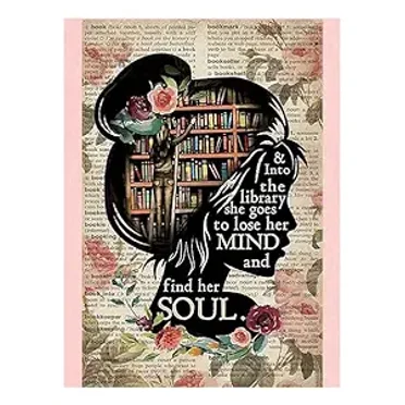 Into The Library She Goes Edible Image Cake Topper For Quarter Sheet Cake By TNCT