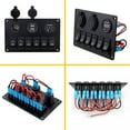 thumbnail image 2 of 6 Gang Marine Boat Rocker Switch Panel, 12V Waterproof RV Led Switch Panel for Car Truck Marine Boat, 2 of 8
