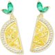 thumbnail image 1 of Pendientes UBIUO de limón para mujer, divertidos pendientes colgantes de circonita cúbica con forma de fruta, chapados en oro amarillo de 18 quilates, regalos de joyería para mujeres y niñas, limón -, 1 of 5