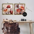 thumbnail image 4 of Stupell Industries Red Modern Flowers Botanical & Floral Painting Gold Floater Framed Canvas Art Print Wall Art, 25 x 25, Set of 2, 4 of 10