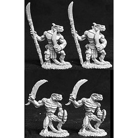 Reaper Miniatures Lizardmen Warriors 4 Pcs #06057 Dark Heaven Legends Army Packs