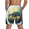 thumbnail image 4 of Goofa Watercolor Turtle3 Printed Men's Swim Trunks Board Shorts Quick Dry Mens Swimming Trunks with Compression Liner,Breathable Fit Hawaii Beach Shorts-Large, 4 of 9