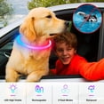 thumbnail image 2 of Collar LED para perros Dlitk, multicolor, recargable por USB, 70 cm, 2 of 6