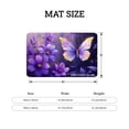 thumbnail image 4 of FJPT Purple Butterfly And Flowers Non Slip Flannel Floor Mat Kitchen Mat For Bathroom Kitchen Bedroom Decor 24x16 inch, 4 of 5