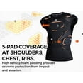 thumbnail image 5 of COOLOMG Youth Padded Compression Shirt for Football Baseball Basketball Lacrosse Rib Chest Protector Shoulder Heart Sternum Guard, 5 of 5