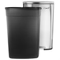 thumbnail image 4 of Elama 3 Piece 50 Liter and 5 Liter Stainless Steel Step Trash Bin Combo Set with Slow Close Mechanism, 4 of 5