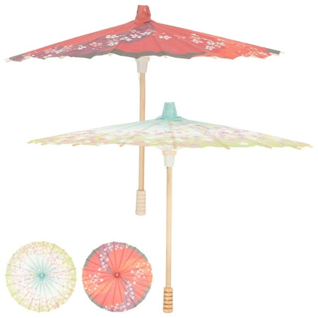

FRCOLOR 2Pcs Japanese Style Paper Umbrella Small Umbrella Photography Prop Holiday Umbrella Decor