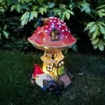 thumbnail image 5 of Solar Powered Garden Gnome Statue Whimsical Fairy House Big Mushroom Light for Yard Outside Santa Decor New Year Gifts for Mom, 5 of 8