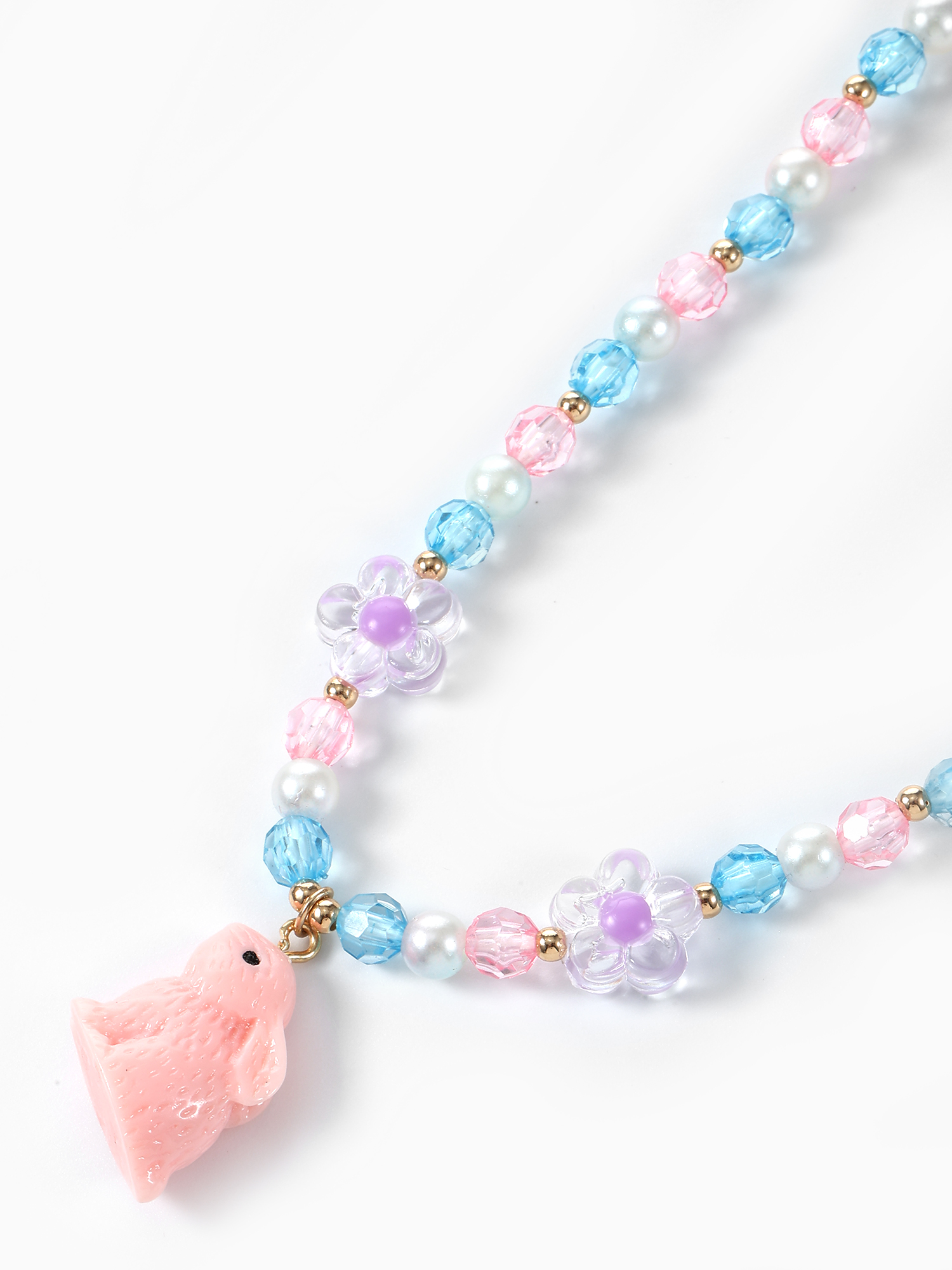 Way to Celebrate Easter Beaded Bunny Necklace