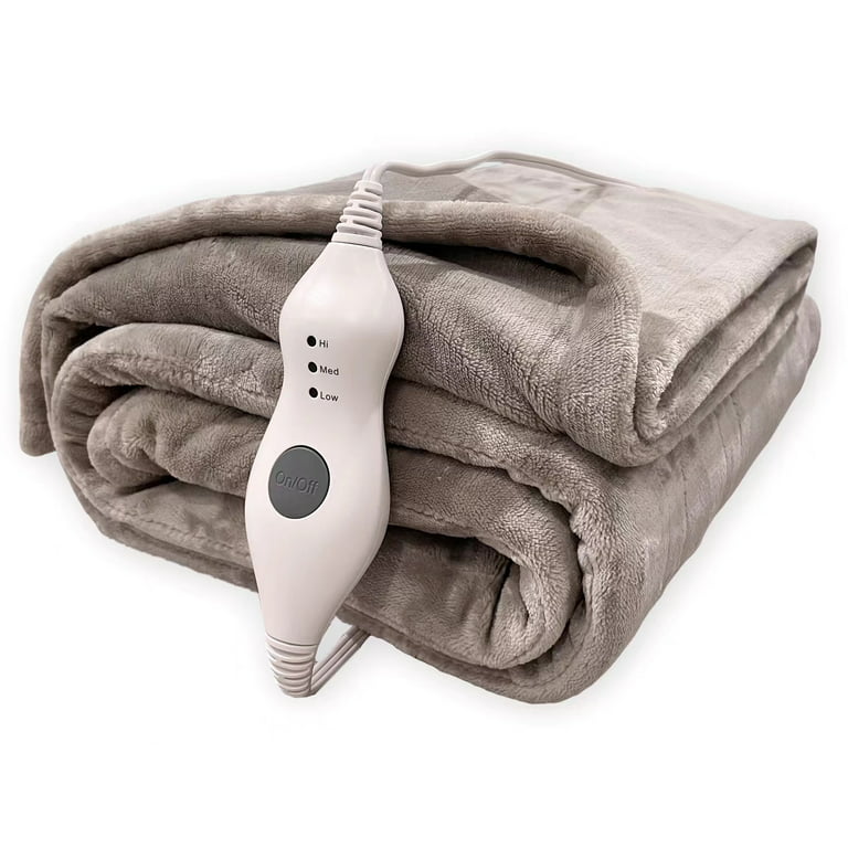 Electric Heated Blanket Throw, 50 x 60 Super Cozy Soft Flannel Heated  Throw with 3 Fast Heating Levels & 4 Hours Auto Off, ETL&FCC Certification, Machine  Washable, Home Office Use, Camel 