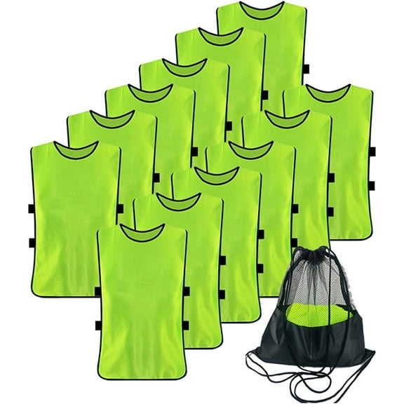 YOUI-GIFTS 12 Pack Pennies for Soccer Scrimmage Vest Practice Jersey for Adult Youth