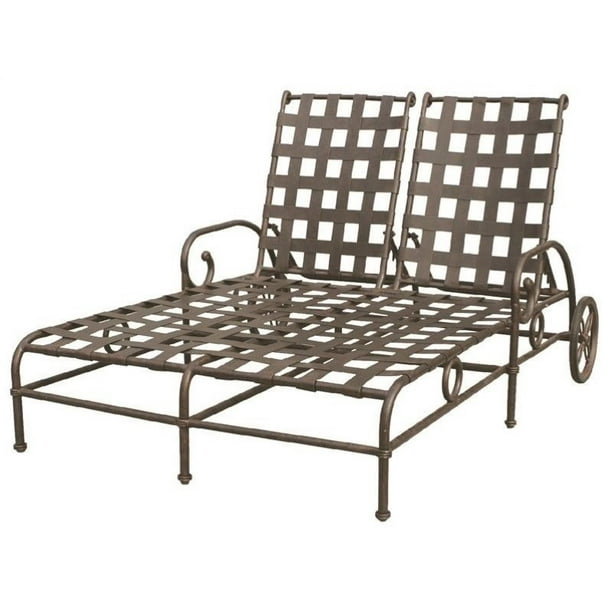 Darlee Malibu Double Patio Chaise Lounge In Antique Bronze Com - Darlee Malibu Patio Furniture