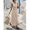 Khaki, variant on Womens Khaki-2 Criss-Cross Waist Casual Maxi Dress For Summer Vacation