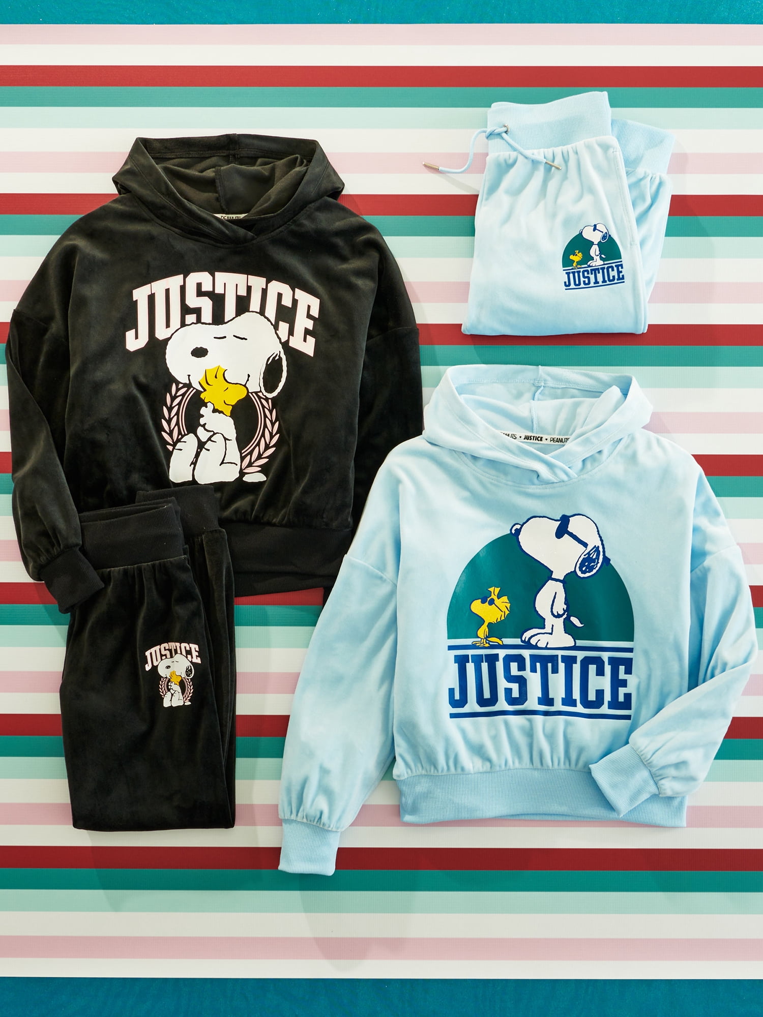 Justice x Snoopy Girls Velour Jogger, Sizes XS - XLP