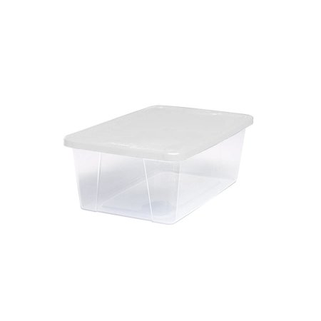 Homz 6 Qt Multipurpose Plastic Storage Containers with Lids (10 Pack)