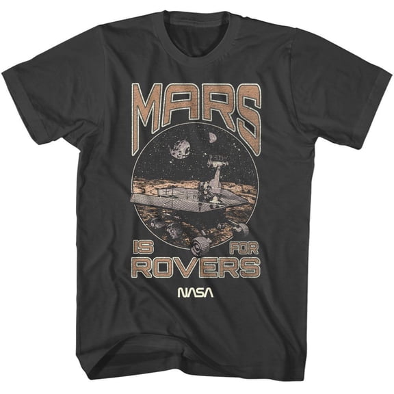 NASA Mars Is For Rovers Smoke Adult T-Shirt Xl