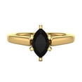 thumbnail image 4 of 1/2 ct tw Natural Black Marquise Diamond Cathedral Setting Engagement Ring 14K Gold, 4 of 5