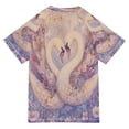 thumbnail image 2 of YAZAOO Summer T-shirt Sunscreen Whimsical Love: Swans in Harmony Pattern Swim Tops, 2 of 6
