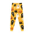 thumbnail image 5 of NOEGOEU Kids Halloween Pajamas Boys Girls Soft Cute Graphic Long Sleeve Top and Pants 2-9 Years (Orange,3-4 Years), 5 of 6