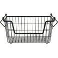 thumbnail image 2 of Wire Baskets For Storage, Stackable Bins, Fruit Basket, Pantry Wire Baskets, Vegetable Storage, Onion Storage (Narrow), 2 of 7