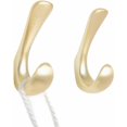 thumbnail image 1 of Paquete de 2 ganchos para toallas para baños, ganchos de baño de oro cepillado para toallas, ganchos para batas y toallas, 1 of 5