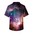 thumbnail image 3 of Men's Short Sleeve V Neck Star Print Chest Pocket Work Top 5XL, 3 of 3